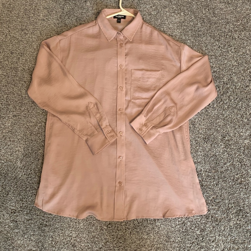 Express boyfriend button up blouse size small